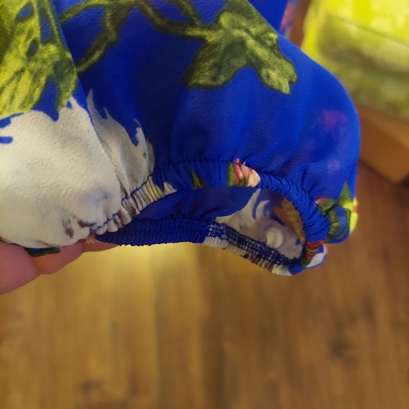 Anthropolgie fig & flower Bohemian floral, lace blouse xl - Picture 4 of 11